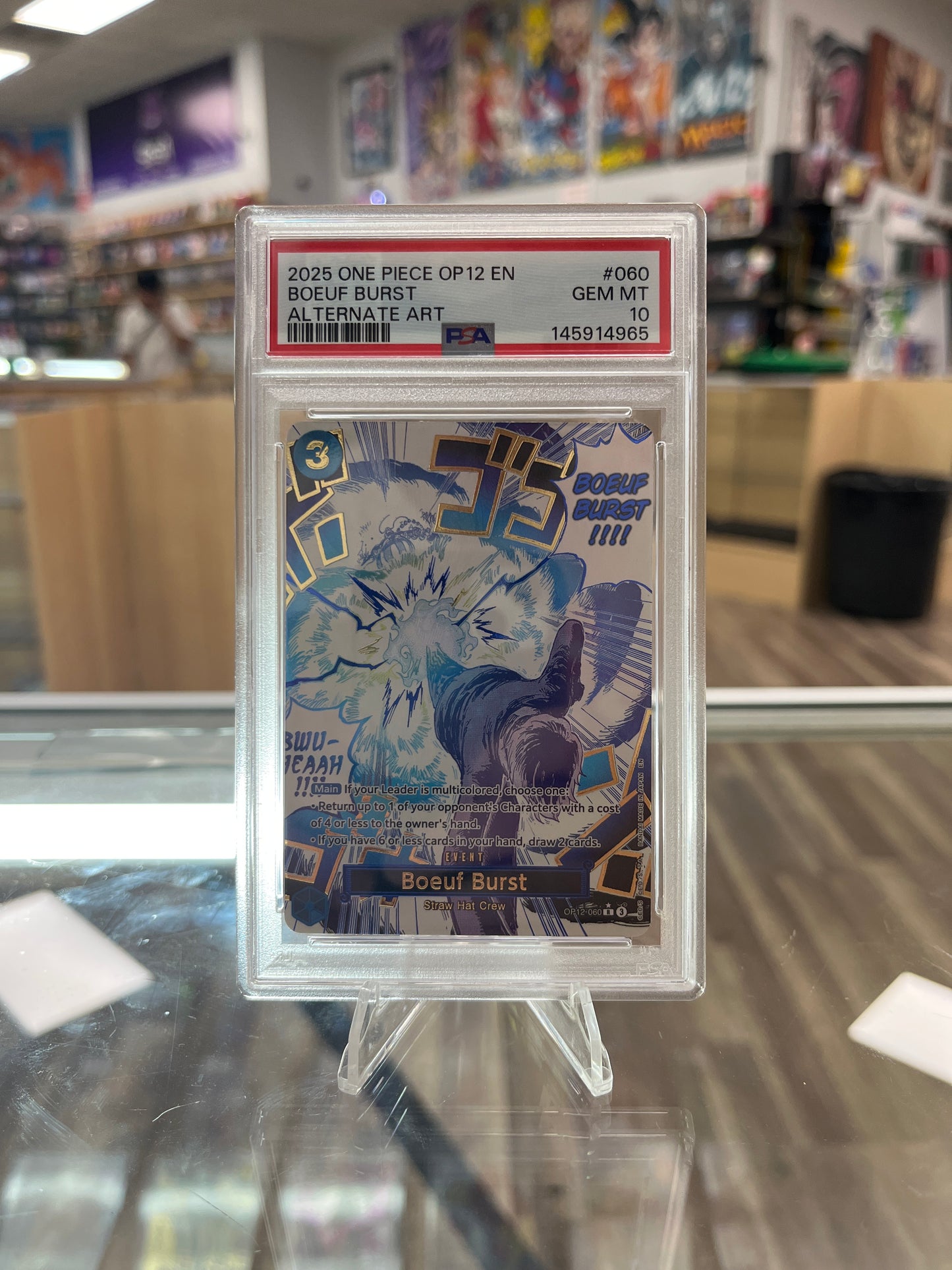 One Piece Card Game - Boeuf Burst (Alternate Art) PSA 10